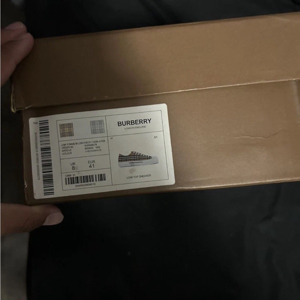 Burberry Checkered Low Top Sneakers - Picture 2 of 4